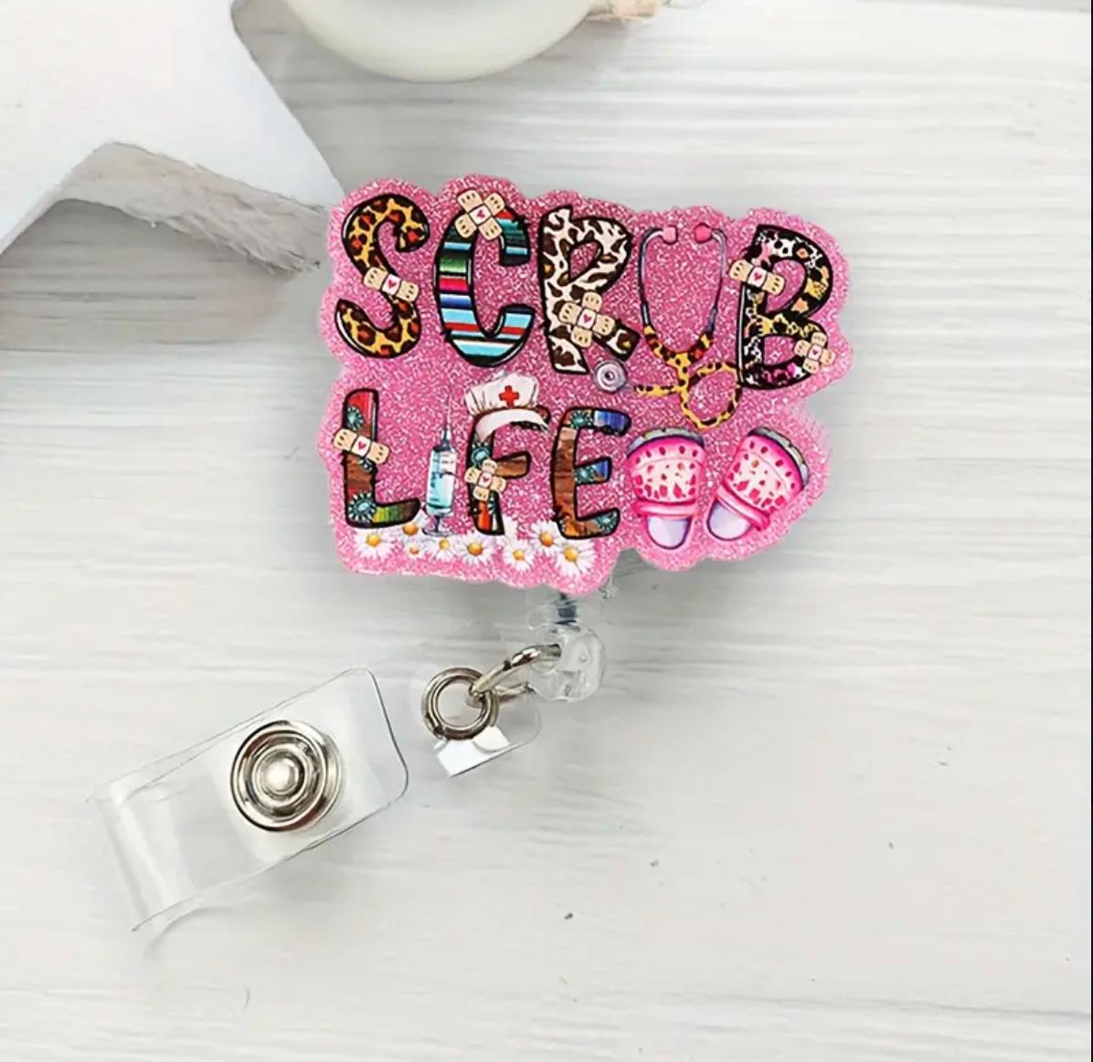 Scrub Life retractable badge holder