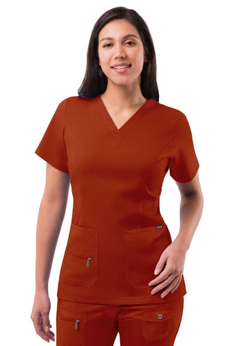 Womens Elevated V-neck Scrub Top